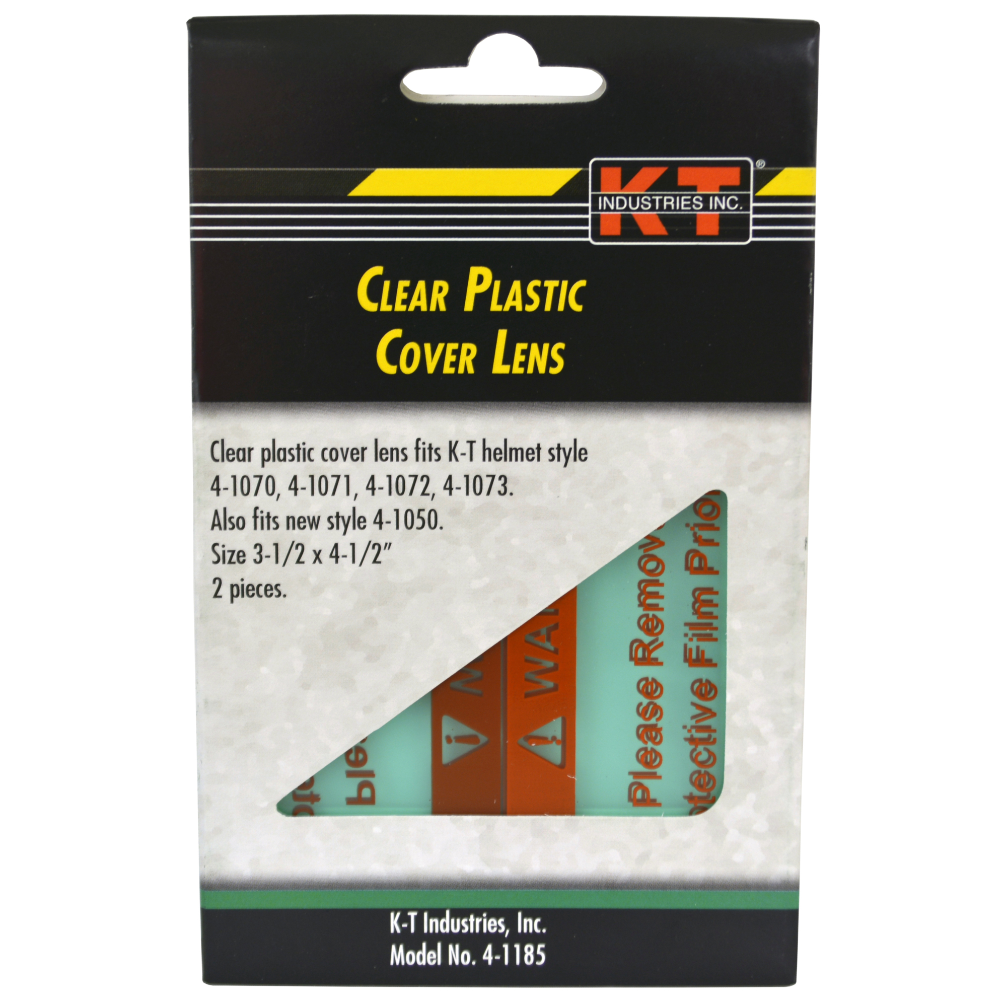 K-T Industries Clear Plastic Cover Lens — 3.5in. x 4.5in., 2 Pcs, Model# 4-1185